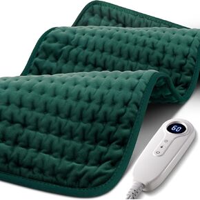 Heating Pad Christmas Gifts for Women Mom Men Dad - Heating Pads for Period Cramps, Back Neck Shoulder Knee Pain Relief - 6 Heat Settings, Auto Off, Moist Heat Option, Machine Washable, XL, Dark Green