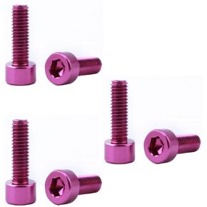 6Pcs Water Bottle Cage Bolts Aluminum Alloy Holder Screws M5 Kettle Rack Screw Bicycle Accessories