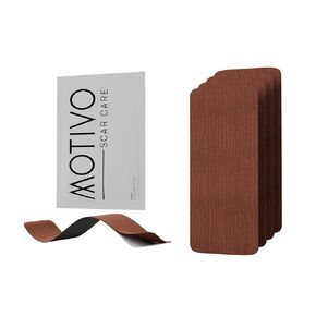 Motivo Scar Tape - 6.5x2" I 4 Strips | Water and Sweat Resistant Scar Tape, Latex-Free, Sticks for 3-5 Days | Scar Tape for Surgical Scars, C Sections, Burns, Gender Affirming Surgery - Tan