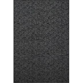 Furnish my Place Modern Indoor/Outdoor Commercial Black Rug, Modern Area Rug, Home Decor Mat, Pet-Friendly Carpet for Living Room, Playroom, Made in USA - 9' x 12' Rectangle