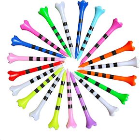 20 Pcs Plastic Golf Tees Ultra Durable and Stable Golf Tees 7 cm/ 2.75 Inch (Random Colour)