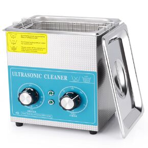 stonylab Ultrasonic Cleaner, 304 Stainless Steel All-Purpose Ultrasonic Cleaner with Mechanic Control Panel of Heating and Timer for Laboratory 40kHz 110V, 2L
