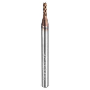 uxcell Carbide Square End Mill, 1/16" Dia TiAlN Coated 4 Flutes Milling Bit Cutter, for Hardened Steel Stainless Steel Alloy Metal, 1/8" Shank 3/16" Cut Length 1-1/2" Long HRC55