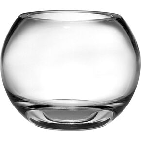 Barski Handmade Glass Thick Rose Bowl, Clear, 5.5" D (5.5 Inches Diameter), Made in Europe