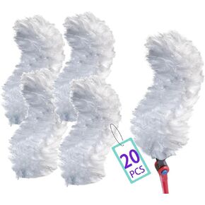 20 Count Heavy Duty Dusting Refills for O Cedar Flex & Catch | Disposable Duster Refill with Cleaning Fibers | Traps 3X More Dust Than Traditional Feather Duster