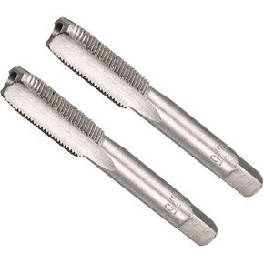 Hand Threading Taps, M8 x 0.75 Thread, Metric Alloy Tool Steel Screw Tapping Taper Bottom Tap - (Applications: for Machine Thread Repair), 1-Pair