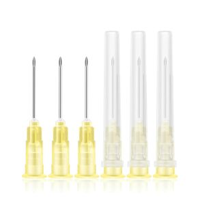 20G 5/8 Inch Luer Lock Disposable with Cap for Lab Supplies, 100 Pack 16mm Industrial Accessories