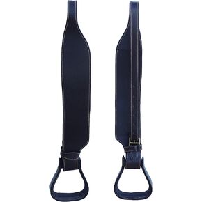 CHALLENGER 4" Premium Quick-Change Australian Saddle Fenders Stirrup Black Leather 109SL4020BK