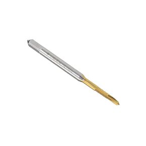 Spiral Point Plug Threading Tap M4 x 0.7mm Thread, for Drilling and Tapping, H2 3 Flutes HSS, Titanium Coated, Round Shank with Square End Metric Screw Taps Tapping Bit, 1pcs