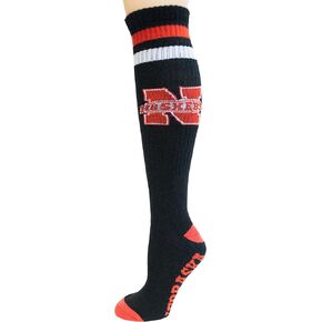 NCAA Nebraska Cornhuskers Tube Socks, One Size, Black