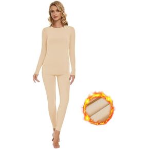Long Johns for Women,Thermal Underwear Sets Soft Fleece Lined Base Layer Warm Long Underwear for Cold Weather