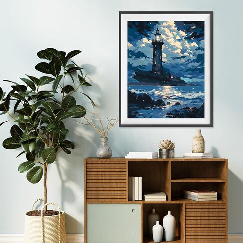 DOMROM Paint by Numbers Kit for Adults -Landscape, Acrylic Paints Easy Color by Numbers for Adults Houses，Paint by Number Kits on Canvas Arts and Crafts for Home Decor(16x20inch) in Saudi Arabia