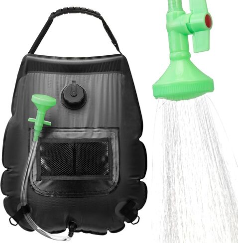 Solar Portable Shower Bag, 5 Gal/20L Solar Heating Outdoor Camping Shower Bag with On-Off Switchable Shower Head&Removable Hose Suitable for Camping, Hiking, Travel, Beach Swimming in Saudi Arabia