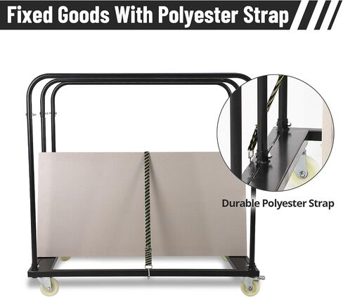 Steel Panel Truck, 1500LBS Panel Dolly Cart with 5" Swivel Casters and 36" x 24" Deck, Heavy-Duty Drywall Sheet Cart, Handling Wall Panel, Sheetrock, Lumber for Garage, Home, Warehouse in Saudi Arabia