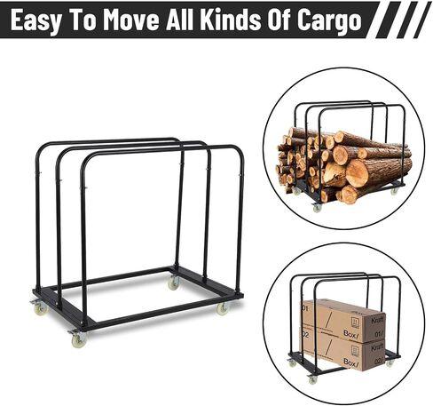 Steel Panel Truck, 1500LBS Panel Dolly Cart with 5" Swivel Casters and 36" x 24" Deck, Heavy-Duty Drywall Sheet Cart, Handling Wall Panel, Sheetrock, Lumber for Garage, Home, Warehouse in Saudi Arabia