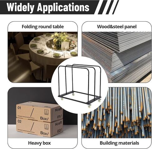 Steel Panel Truck, 1500LBS Panel Dolly Cart with 5" Swivel Casters and 36" x 24" Deck, Heavy-Duty Drywall Sheet Cart, Handling Wall Panel, Sheetrock, Lumber for Garage, Home, Warehouse in Saudi Arabia