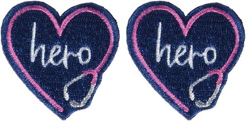 Simplicity 19320100056 Hero Heart Iron On رقعة مزخرفة للملابس وحقائب الظهر والإكسسوارات، 1.75 بوصة عرض × 1.75 بوصة طول in Saudi Arabia