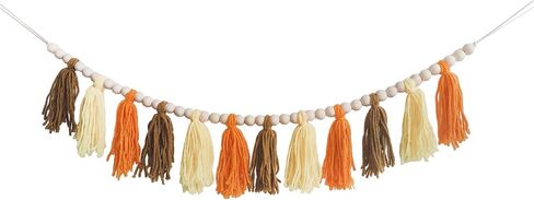 VESMATITY Boho Tassel Garland Banner Rainbow Fall Tassel Wall Hanging Decor for Halloween Thanksgiving Christmas Birthday Party Classroom Nursery Bedroom Dorm Office Decorations in Kuwait