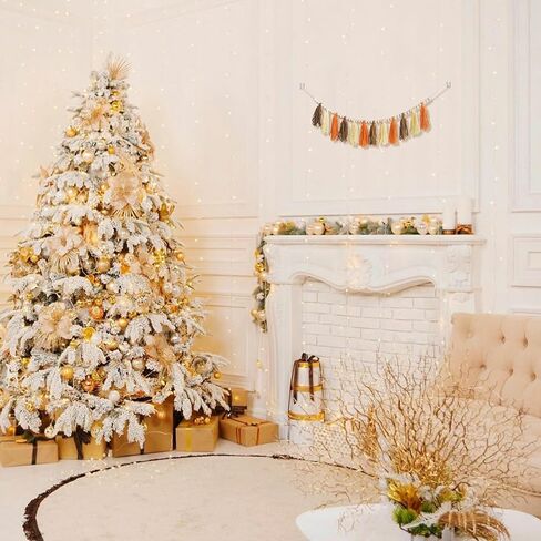 VESMATITY Boho Tassel Garland Banner Rainbow Fall Tassel Wall Hanging Decor for Halloween Thanksgiving Christmas Birthday Party Classroom Nursery Bedroom Dorm Office Decorations in Kuwait