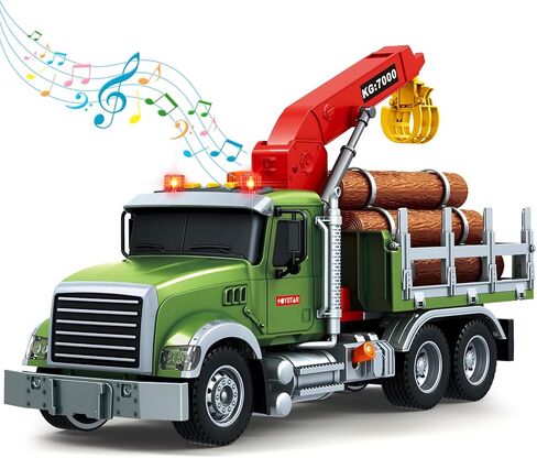 لعبة شاحنة سحب كبيرة من SpringFlower، شاحنة سحب 15 بوصة للأطفال الصغار من عمر 3 4 5 6 سنوات، لعبة سيارة شاحنة مع سيارة سباق، إشارات المرور، خطاف عمل، صوت خفيف، هدايا عيد ميلاد للأولاد والبنات in Kuwait