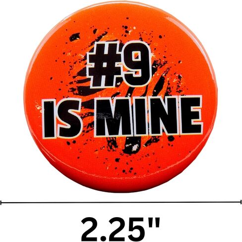 دبوس يوم اللعبة بطبعة النمر البنغالي، ملحق فريق كرة القدم باللونين البرتقالي والأسود، زر مروحة رياضية، 2,25 بوصة in Kuwait