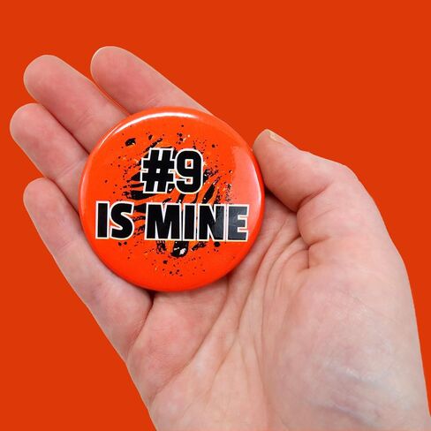 دبوس يوم اللعبة بطبعة النمر البنغالي، ملحق فريق كرة القدم باللونين البرتقالي والأسود، زر مروحة رياضية، 2,25 بوصة in Kuwait