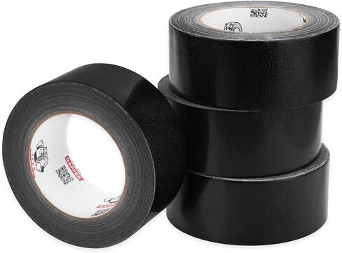 Perco Professional-Grade Gaffer Tape | Water-Resistant, Heavy-Duty and No-Residue Cloth Tape for Reliable and Convenient Repairs, Marking, Cable Management & More | 50mm x 30-yard Per Roll (Black) in Saudi Arabia
