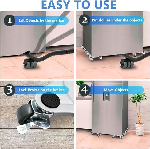 Furniture Movers with Wheels Set, Heavy Duty Furniture Dolly&Lifter Tool with 2000 lbs Load Capacity Easy Sliders Dolly for Moving Bed, Sofa, Tables, Refrigerators, Cabinet, Piano in Saudi Arabia
