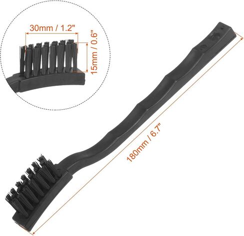uxcell 4 Pcs Anti Static ESD Brush Portable Plastic Handle Nylon Lab Cleaning Brushes for Electronics Keyboard PCB BGA Repair Soldering, 15x36mm Bristles in Saudi Arabia