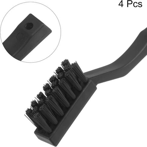 uxcell 4 Pcs Anti Static ESD Brush Portable Plastic Handle Nylon Lab Cleaning Brushes for Electronics Keyboard PCB BGA Repair Soldering, 15x36mm Bristles in Saudi Arabia