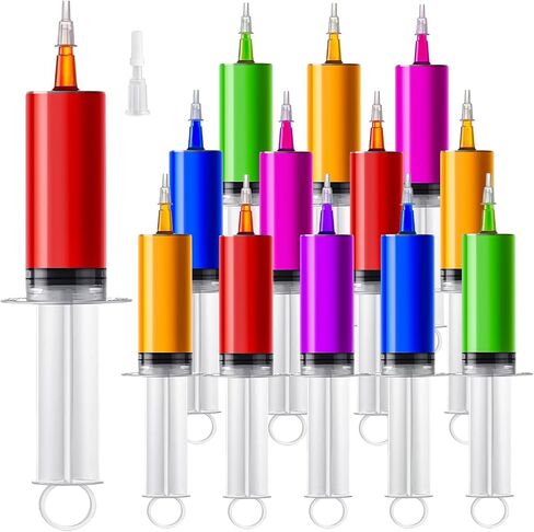 Tioncy 12 Pcs 100ml Large Syringe 3.4oz Shot Syringe with Cap Without Needle for Party Syringe for Adults Bachelorette Parties Nurses Graduation in Saudi Arabia