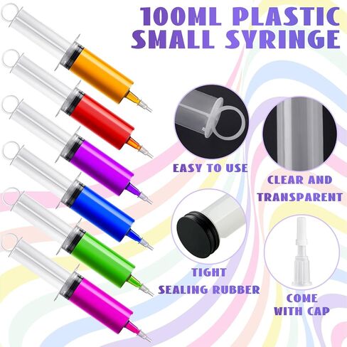 Tioncy 12 Pcs 100ml Large Syringe 3.4oz Shot Syringe with Cap Without Needle for Party Syringe for Adults Bachelorette Parties Nurses Graduation in Saudi Arabia