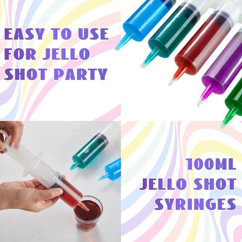 Tioncy 12 Pcs 100ml Large Syringe 3.4oz Shot Syringe with Cap Without Needle for Party Syringe for Adults Bachelorette Parties Nurses Graduation in Saudi Arabia