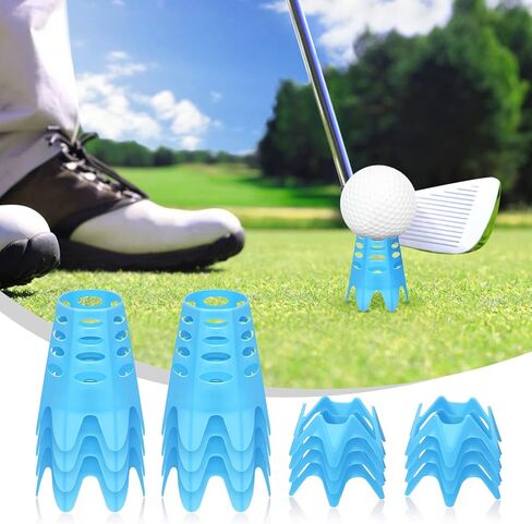 Golf Simulator tees, 22Pcs Plastic Golf Mat Tees for Home, Outdoor or Indoor Golf Tees for Training, Practice Golf tees for Winter Turf and Driving Range, Pack of 12 Tall & 12 Small in Saudi Arabia