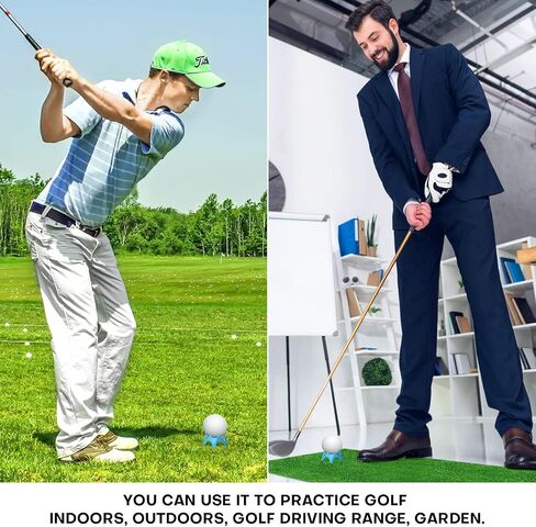 Golf Simulator tees, 22Pcs Plastic Golf Mat Tees for Home, Outdoor or Indoor Golf Tees for Training, Practice Golf tees for Winter Turf and Driving Range, Pack of 12 Tall & 12 Small in Saudi Arabia