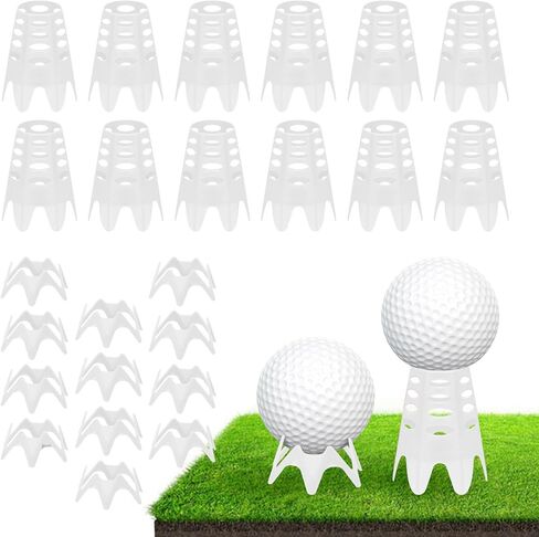 Golf Simulator tees, 22Pcs Plastic Golf Mat Tees for Home, Outdoor or Indoor Golf Tees for Training, Practice Golf tees for Winter Turf and Driving Range, Pack of 12 Tall & 12 Small in Saudi Arabia