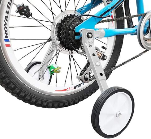 Training Wheels Bike, Variable Speed Training Wheels Adjustable Training Side Rear Wheel Balance Stabilizers Mounted Kit for Children Kids Bikes 16 18 20 22 Inch (Silver in Saudi Arabia