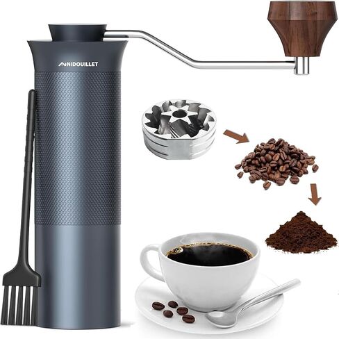 Nidouillet Travel Electric Kettle Portable Large Capacity 1L Tea Coffee Kettle Water Boiler, Water Heater with 4 Temperature Control,304 Stainless Steel with Auto Shut-Off & Boil Dry Protection in Saudi Arabia