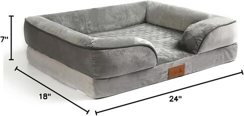 أسرة الكلاب الكبيرة من جيما للكلاب الكبيرة الحجم، سرير أريكة للكلاب لتقويم العظام مع غطاء قابل للإزالة وسحاب، سرير أريكة للكلاب مقاوم للماء، أسرة للحيوانات الأليفة المنزلية in Kuwait