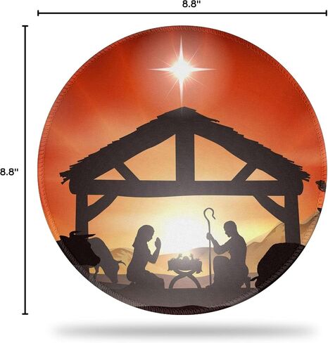 Round Desk Mat, 8.8" Romantic Hearts Round Gaming Mouse Pad, 8.8" Hand Drawn Grunge Hearts Mouse Pad with Non-Slip Base and Stitched Edge, Round Computer Keyboard Mouse Mat for Home Office Work in Kuwait