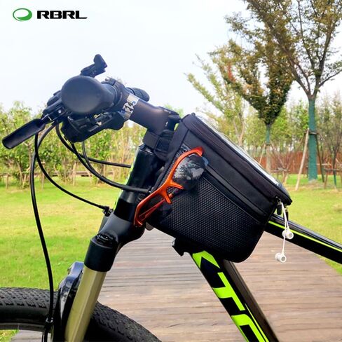 RBRL Bike Bag Bicycle Front Frame Bag, Waterproof Bike Phone Bag, Large Capacity Bike Handlebar Bag, Touch Screen Compatible Phones Under 6.6" in Kuwait