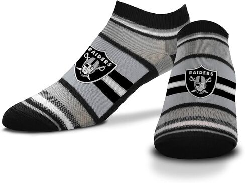 For Bare Feet NFL Team Color Game Day Primary Logo Stripe Versatile Comfort for Women & Men No Show Ankle Socks in Saudi Arabia