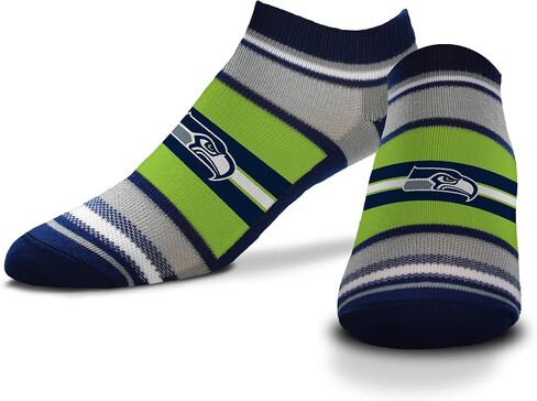 For Bare Feet NFL Team Color Game Day Primary Logo Stripe Versatile Comfort for Women & Men No Show Ankle Socks in Saudi Arabia