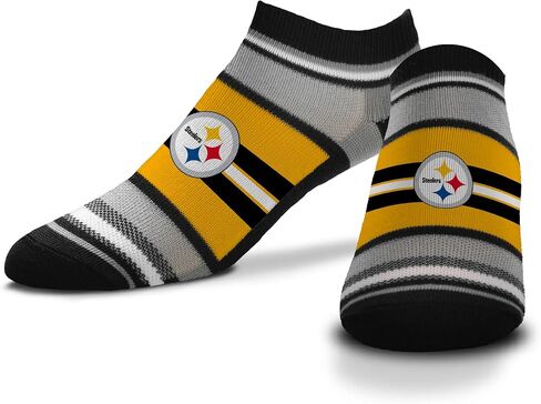 For Bare Feet NFL Team Color Game Day Primary Logo Stripe Versatile Comfort for Women & Men No Show Ankle Socks in Saudi Arabia