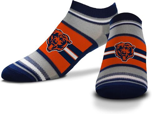 For Bare Feet NFL Team Color Game Day Primary Logo Stripe Versatile Comfort for Women & Men No Show Ankle Socks in Saudi Arabia