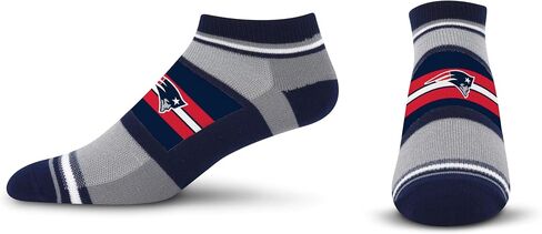 For Bare Feet NFL Team Color Game Day Primary Logo Stripe Versatile Comfort for Women & Men No Show Ankle Socks in Saudi Arabia