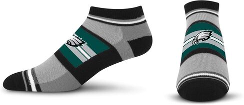 For Bare Feet NFL Team Color Game Day Primary Logo Stripe Versatile Comfort for Women & Men No Show Ankle Socks in Saudi Arabia
