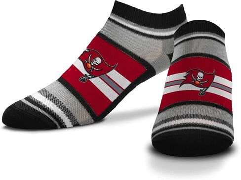 For Bare Feet NFL Team Color Game Day Primary Logo Stripe Versatile Comfort for Women & Men No Show Ankle Socks in Saudi Arabia