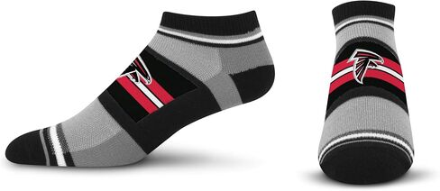 For Bare Feet NFL Team Color Game Day Primary Logo Stripe Versatile Comfort for Women & Men No Show Ankle Socks in Saudi Arabia