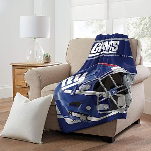 بطانية ملفوفة بتصميم Northwest NFL New York Giants 46x60 Micro Raschel Run، ألوان الفريق، مقاس واحد (1NFL059050081RET) in Saudi Arabia